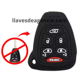 Funda protector de silicón antiderrapante para llave 6 botones cerrar abrir cajuela puertas laterales corredizas izquierda derecha pánico Chrysler Jeep Dodge, calidad de horno resistente a altas temperaturas caídas golpes y mojadas