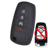 Funda protector silicón para llave inteligente Ford Edge Ranger Bronco F-150 Explorer Everest Fusion Mondeo Mustang Raptor Expedition F250 F350 F450 5 botones arrancador remoto cajuela pánico negro