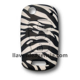Funda protectora de silicona con diseño animal print cebra para llave tipo navaja abatible Kia y Hyundai de 3 botones, antideslizante resistente a mojadas y fácil de limpiar, compatible con Sportage Sorento Tucson Santa Fe