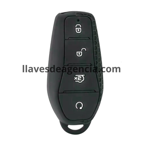 Funda protectora de silicona negra antiderrapante para llave inteligente BYD de 4 botones compatible con HAN EV Tang DM Atto Dolphin resistente a caídas y golpes calidad premium
