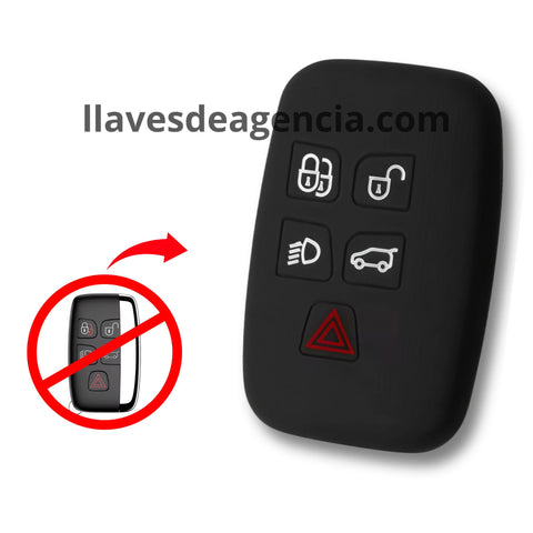 Funda protectora de silicona antiderrapante para llave presencia Land Rover con 5 botones, resistente a caídas, golpes y mojadas