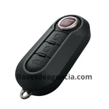 Funda protectora de silicona negra antiderrapante para llave de presencia smart key FIAT de 3 botones cerrar abrir cajuela resistente a caídas y golpes calidad horno premium