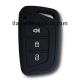 Funda protectora de silicona negra antiderrapante para llave de presencia smart key MG de 3 botones cerrar abrir cajuela resistente a caídas y golpes calidad horno premium