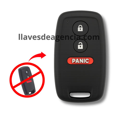 Funda protectora de silicona para llave Suzuki Grand Vitara SX4 2008-2013 3 botones cerrar abrir pánico color negro antiderrapante resistente a caídas golpes y mojadas
