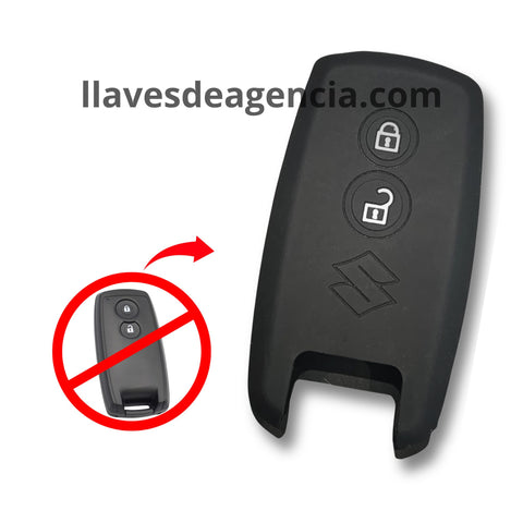 Funda protectora de silicona para llave Suzuki SX4 Grand Vitara Swift 2 botones color negro antiderrapante resistente a caídas golpes y mojadas