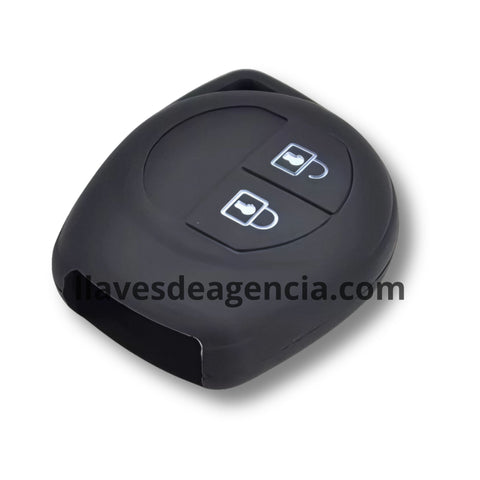 Funda protectora de silicona para llave Suzuki Vitara Swift SX4 Grand Liana 2 botones cerrar abrir color negro antiderrapante resistente a caídas golpes y mojadas