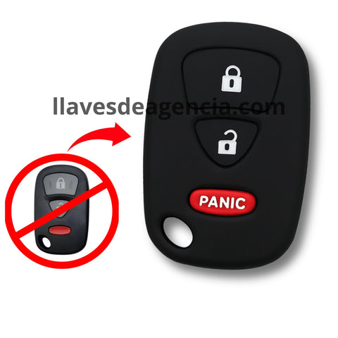 Funda protectora de silicona para llave Suzuki XL7 SX4 Grand Vitara 3 botones cerrar abrir pánico color negro antiderrapante resistente a caídas golpes y mojadas
