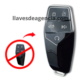 Funda protectora TPU negra con bordes dorados para llave inteligente MG de 5 botones pánico cerrar abrir cajuela arranque resistente a caídas y golpes calidad horno premium
