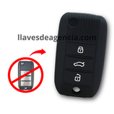 Funda protector de silicón antideslizante para llave abatible flip MG ZS MG5 GT GS MG3 MG6 MG7 EZS HS EGS ZS EV Roewe XR5 RX5 ERX5 3 botones cerrar abrir cajuela calidad de horno resistente a altas temperaturas