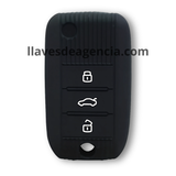 Funda protector de silicón antideslizante para llave abatible flip MG ZS MG5 GT GS MG3 MG6 MG7 EZS HS EGS ZS EV Roewe XR5 RX5 ERX5 3 botones cerrar abrir cajuela calidad de horno resistente a altas temperaturas