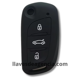 Funda protector de silicón antideslizante para llave abatible flip Peugeot 3008 5008 Citroen C2 C3 C4 C5 C4L DS3 DS4 DS5 DS6 C8 3 botones cerrar abrir cajuela calidad de horno resistente a altas temperaturas