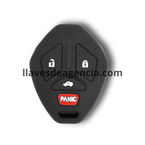 Funda protector de silicón antideslizante para llave Mitsubishi Eclipse Galant Lancer Raider Endeavor Evo ASX 380 Mirage Evolution Outlander 4 botones abrir cerrar cajuela pánico calidad de horno resistente a altas temperaturas