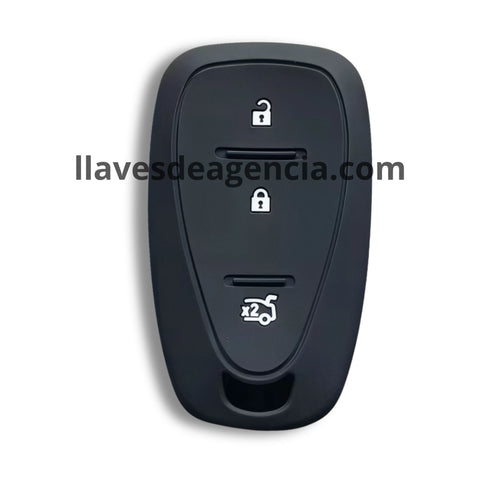 Detalle funda silicón negro llave Chevrolet Onix Aveo Sonic Cruze Spark antiderrapante