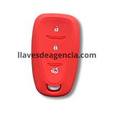 Detalle funda silicón rojo llave Chevrolet Onix Aveo Sonic Cruze Spark antiderrapante