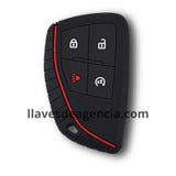 Funda protectora de silicón negro antiderrapante para llave Chevrolet Silverado, GMC Yukon, Buick Envision, Cadillac CT4 CT5 2020-2025, diseño de 4 botones, resistente a altas temperaturas