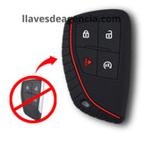 Funda protectora de silicón negro antiderrapante para llave Chevrolet Silverado, GMC Yukon, Buick Envision, Cadillac CT4 CT5 2020-2025, diseño de 4 botones, resistente a altas temperaturas