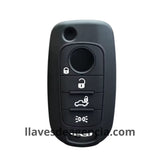 Funda protectora de silicón antideslizante para llave abatible Fiat Toro Tipo Doblo Argo 500X Chrysler Dodge Neon 4 botones, resistente al agua y altas temperaturas, colores intensos para fácil localización