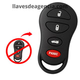 Funda de silicón antiderrapante grado horno para llave de 4 botones cerrar abrir cajuela pánico compatible con Chrysler Jeep Dodge resistente al agua y lavadora con protección total contra golpes caídas y humedad