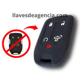 Funda de silicón antiderrapante impermeable para llave inteligente Chevrolet Silverado GMC Sierra Tahoe Yukon 2019 2020 2021 2022 2023 resistente agua