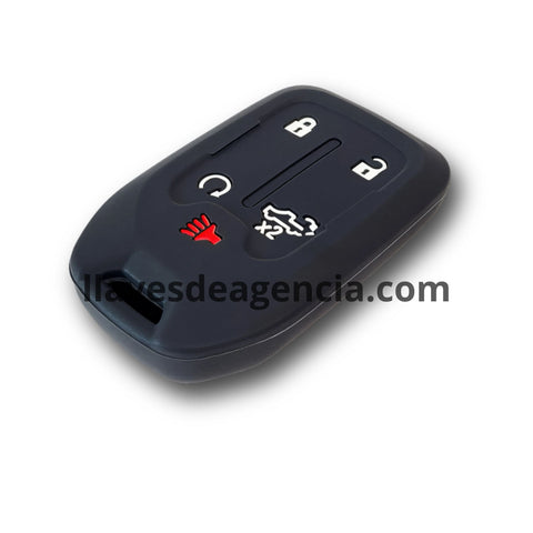 Funda de silicón antiderrapante impermeable para llave inteligente Chevrolet Silverado GMC Sierra Tahoe Yukon 2019 2020 2021 2022 2023 resistente agua