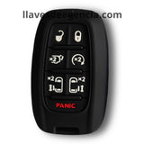 Funda protectora de silicón antideslizante color negro para llave inteligente de proximidad Chrysler Pacifica Dodge Voyager 7 botones con controles de puertas laterales corredizas arranque remoto y cajuela 2017 2018 2019 2020 2021 2022, resistente al agua y altas temperaturas