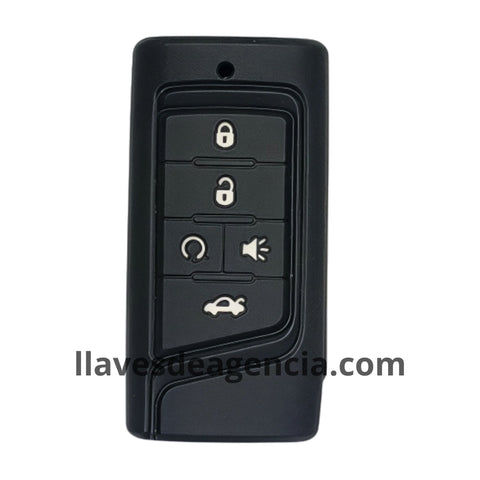 Funda protectora de silicón antideslizante color negro para llave inteligente de presencia GAC Trumpchi GS8 GS4 GS5 GS7 GM6 GM8 y Chrysler Journey 5 botones con arranque y cajuela, resistente al agua y altas temperaturas