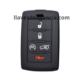 Funda protectora de silicón antideslizante color negro para llave inteligente de presencia Jeep Wagoneer Grand Cherokee L Dodge Ram 1500 2500 TRX 2021 2022 2023 2024 2025, resistente al agua y altas temperaturas