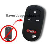 Funda protectora de silicón negro para llave Honda Accord, Civic, CR-V, Odyssey, S2000 y Element 1998-2005, diseño de 4 botones con botón de cajuela