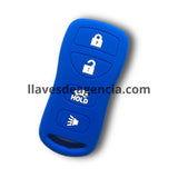 Funda protectora de silicón azul antideslizante para llave Nissan e Infiniti, compatible con Sentra, Armada, Xterra, Pathfinder, Frontier, Quest, Titan, Murano, Altima, Versa, 350Z, Maxima, FX35, EX35, QX56, G35, M45, I35 2001-2010, calidad de horno resistente a altas temperaturas
