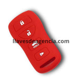 Funda protectora de silicón rojo antideslizante para llave Nissan e Infiniti, compatible con Sentra, Armada, Xterra, Pathfinder, Frontier, Quest, Titan, Murano, Altima, Versa, 350Z, Maxima, FX35, EX35, QX56, G35, M45, I35 2001-2010, calidad de horno resistente a altas temperaturas