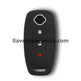 Funda protectora de silicón negro antideslizante para llave de presencia inteligente Nissan con 3 botones, compatible con X-Trail T33, Kicks, Juke, Teana, Altima, Ariya, Qashqai, calidad de horno resistente a altas temperaturas