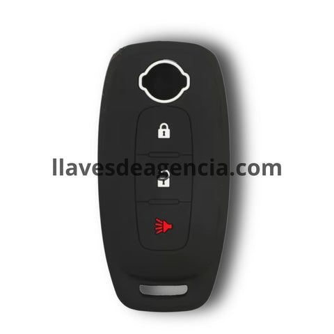 Funda protectora de silicón negro antideslizante para llave de presencia inteligente Nissan con 3 botones, compatible con X-Trail T33, Kicks, Juke, Teana, Altima, Ariya, Qashqai, calidad de horno resistente a altas temperaturas