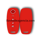 Funda protectora de silicón rojo antideslizante para llave de presencia inteligente Nissan con 4 botones incluyendo arranque a distancia, compatible con X-Trail T33, Qashqai J12, Altima, Pathfinder, Kicks, Juke, Rogue, Ariya 2022-2026, calidad de horno resistente a altas temperaturas
