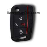 Funda protectora de silicón calidad de horno para llave Volkswagen Golf Wagon Jetta GTI Polo Tiguan Atlas E-Golf MK7 Skoda Octavia Sportswagen Seat León Ibiza, antideslizante resistente altas temperaturas