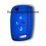 funda silicón protectora llave Volkswagen golf Jetta gti polo tiguan atlas Škoda Octavia seat león mk7 antideslizante color azul