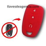 Funda protectora de silicón color rojo antiderrapante grado horno para llave inteligente de 3 botones abrir cerrar arrancador remoto a distancia compatible con Chevrolet Malibu Cruze Equinox Trax Tracker Trailblazer Camaro Spark Orlando 2019-2020 con protección resistente a altas temperaturas golpes caídas y humedad