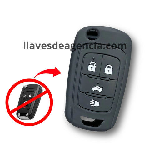 Funda protector de llave de silicona negro para cruze malibu chevrolet 