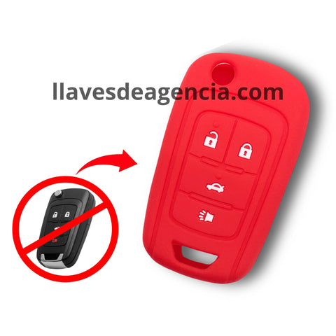  Funda protector de llave de silicona rojo para cruze malibu chevrolet 