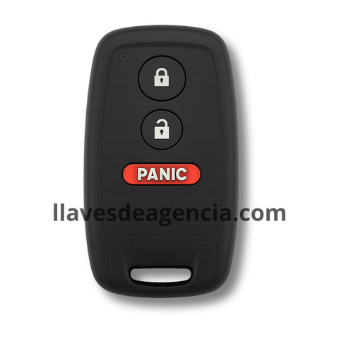 Vista lateral de funda de silicona para llave Suzuki Grand Vitara SX4 3 botones mostrando ajuste perfecto y acceso completo a botones