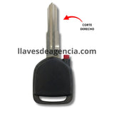 Llave hueca Chevrolet Spark 2010-2014 lado del corte derecho marcado en rojo para compra correcta