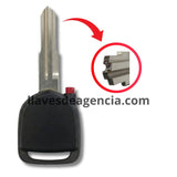 Perfil de llave hueca Chevrolet Spark 2010-2014 con cavidad para chip transponder vista lateral