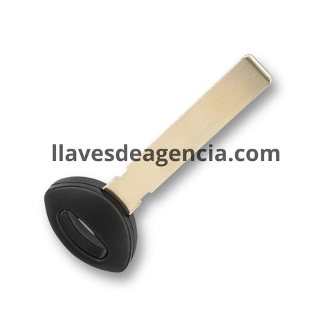 Vista detalle de llave inserto Mini Cooper sin cortar, llave manual mecánica de emergencia compatible con modelos S Clubman Countryman One D