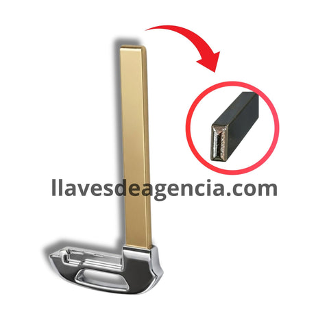 Llave manual de presencia Chevrolet, llave física de emergencia para llave inteligente Smart Key