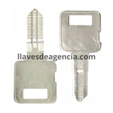 Llave virgen Caterpillar bronce níquel 5P-8500 ILCO 1560 compatible excavadoras bulldozers retroexcavadoras maquinaria pesada sin chip transponder - vista frontal completa