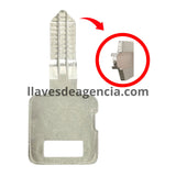 Llave virgen Caterpillar bronce níquel 5P-8500 ILCO 1560 compatible excavadoras bulldozers retroexcavadoras maquinaria pesada sin chip transponder - vista frontal completa