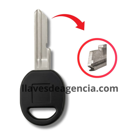 Llave virgen Chevrolet A65P Letra B con plástico - vista frontal