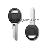 Llave virgen Chevrolet A65P Letra B con plástico - vista de perfil