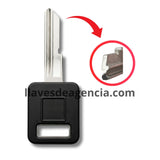 Llave virgen Chevrolet A66P Letra C con plástico - vista frontal