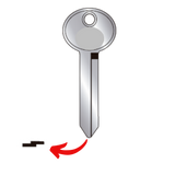 Llave virgen Ford F2A FO-2A FO-19 fabricada en bronce con cubierta de níquel, compatible con marcas Austral Alba JMA, ideal para cerrajeros profesionales y duplicado de llaves