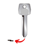 Llave virgen Ford F2B FO-2B FO-21D fabricada en bronce con cubierta de níquel, compatible con marcas Austral Alba JMA, ideal para cerrajeros profesionales y duplicado de llaves